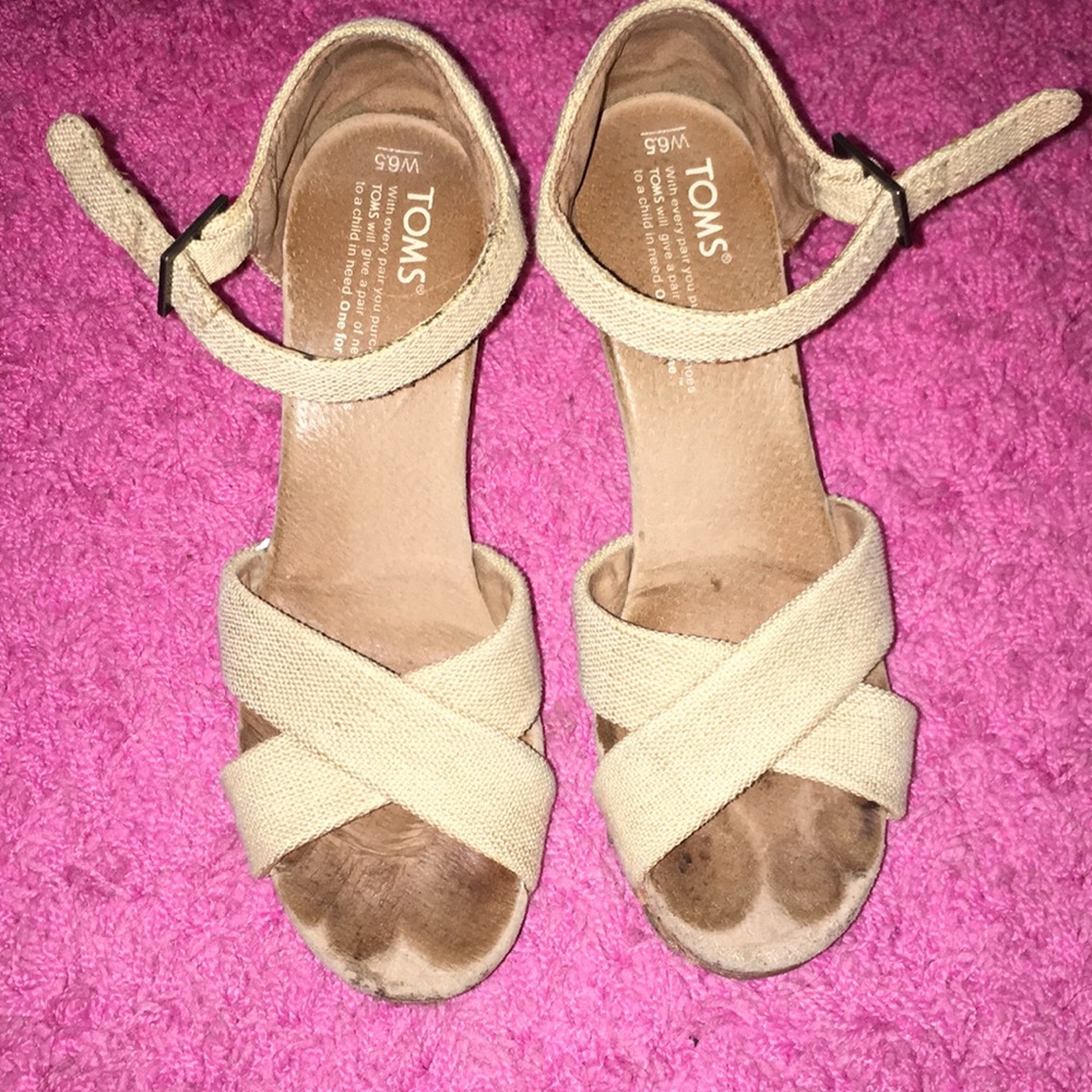 Canvas Toms wedges